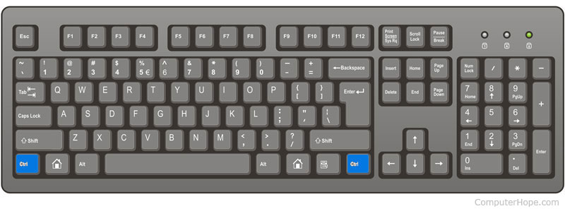 control lock on keyboard